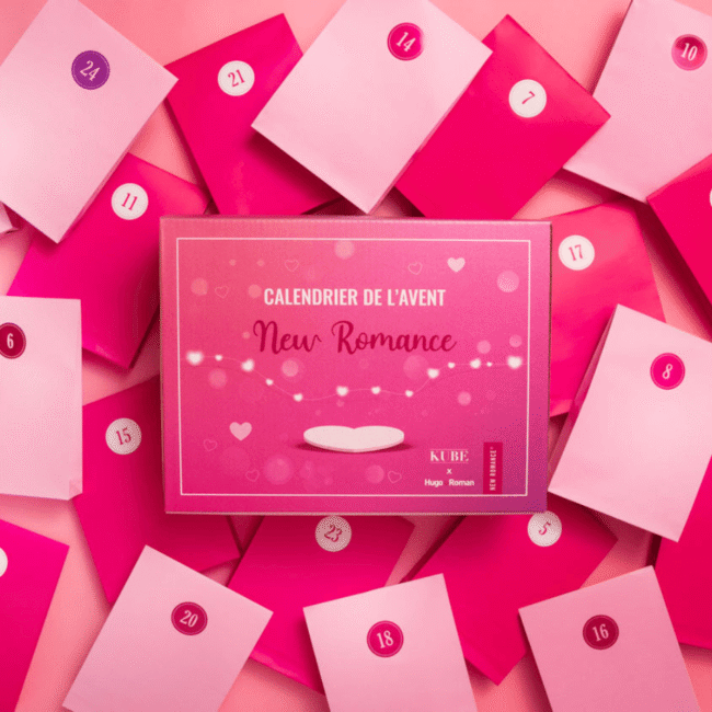 Le calendrier de l'avent new romance annoncé par Hugo, en partenariat avec Kube