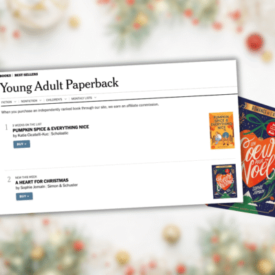 Un coeur pour Noël dans la liste des bestellers du New York Times