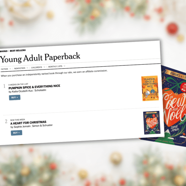 Un coeur pour Noël dans la liste des bestellers du New York Times