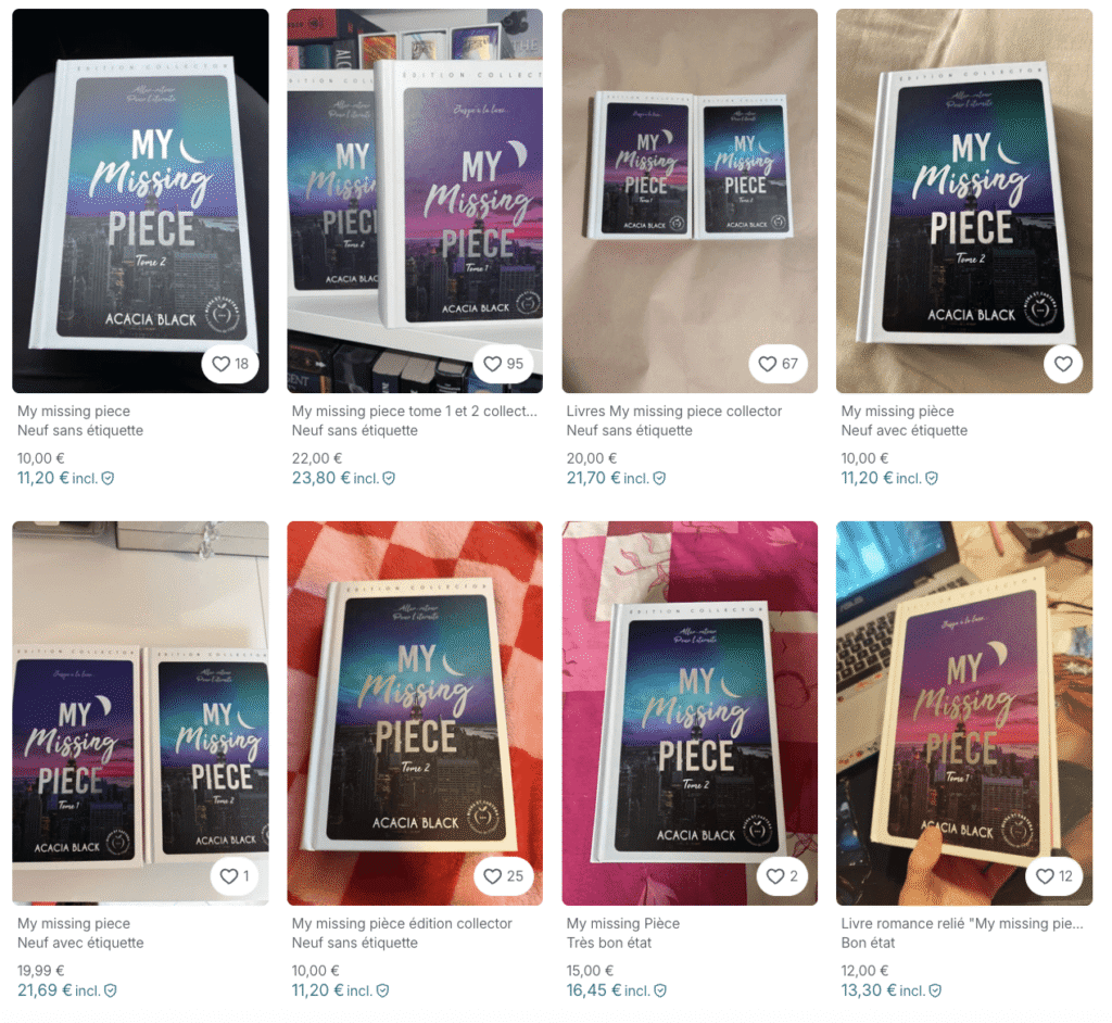 Les collectors de My Missing Piece en vente sur Vinted