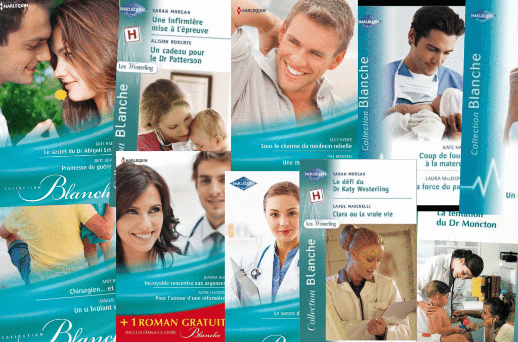 La collection blanche d'Harlequin autour de la romance médicale