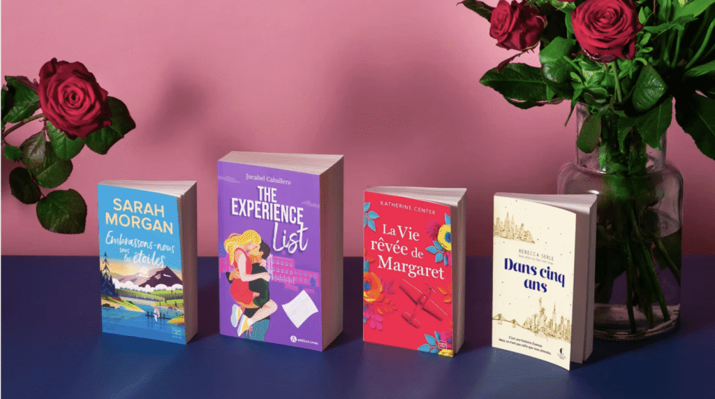 Aperçu des titres de la box romance de Kube