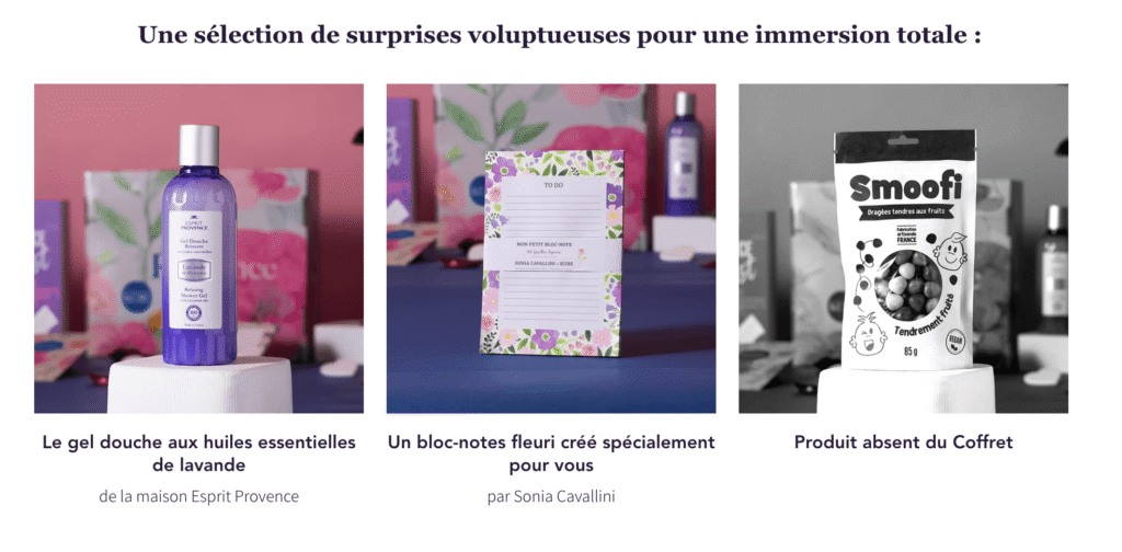 Les surprises dans la coffret cadeau de Kube