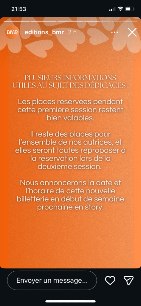 Nouvelles réservations pour BMR au FDL